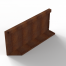 Plantenbak Module+ Uitwendig hoekpaneel (B) 90x42 R - CORTEN