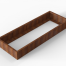 Plantenbak Module+ Corten 240x90x28 cm - CORTEN