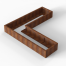 Plantenbak Module+ Corten 210x210x28 cm (60cm diep) - CORTEN