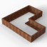 Plantenbak Module+ Corten 180x180x28 cm (90cm diep) - CORTEN