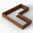 Plantenbak Module+ Corten 210x210x28 cm (90cm diep) - CORTEN
