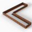 Plantenbak Module+ Corten 360x360x28 cm (90cm diep) - CORTEN