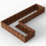 Plantenbak Module+ Corten 240x150x28 cm (60cm diep) - CORTEN