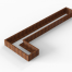 Plantenbak Module+ Corten 420x150x28 cm (60cm diep) - CORTEN