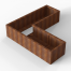 Plantenbak Module+ Corten 180x180x42 cm (60cm diep) - CORTEN