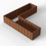 Plantenbak Module+ Corten 210x210x42 cm (60cm diep) - CORTEN