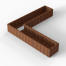 Plantenbak Module+ Corten 270x270x42 cm (60cm diep) - CORTEN