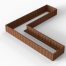 Plantenbak Module+ Corten 360x360x42 cm (90cm diep) - CORTEN