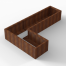 Plantenbak Module+ Corten 240x150x42 cm (60cm diep) - CORTEN