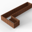 Plantenbak Module+ Corten 330x150x42 cm (60cm diep) - CORTEN