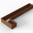 Plantenbak Module+ Corten 420x150x42 cm (60cm diep) - CORTEN
