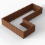 Plantenbak Module+ Corten 270x180x42 cm (90cm diep) - CORTEN