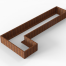 Plantenbak Module+ Corten 450x180x42 cm (90cm diep) - CORTEN