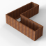 Plantenbak Module+ Corten 210x210x56 cm (60cm diep) - CORTEN