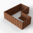 Plantenbak Module+ Corten 180x180x56 cm (90cm diep) - CORTEN