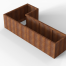 Plantenbak Module+ Corten 240x120x56 cm (60cm diep) - CORTEN