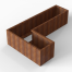 Plantenbak Module+ Corten 240x150x56 cm (60cm diep) - CORTEN