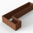 Plantenbak Module+ Corten 330x150x56 cm (60cm diep) - CORTEN