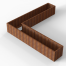 Plantenbak Module+ Corten 330x330x56 cm (60cm diep) - CORTEN