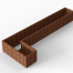Plantenbak Module+ Corten 420x150x56 cm (60cm diep) - CORTEN