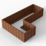 Plantenbak Module+ Corten 270x180x56 cm (90cm diep) - CORTEN