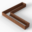 Plantenbak Module+ Corten 450x450x56 cm (90cm diep) - CORTEN
