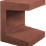 U-element 40x40x50 Roestbruin