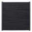 WPC (composiet) Fency naturel horizontaal scherm 178 cm breed x ca. 200 cm hoog Carbon met zwarte onderplank