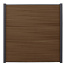 WPC (composiet) Fency naturel horizontaal scherm 178 cm breed x ca. 200 cm hoog Mahoni met antraciet onderplank