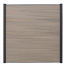 WPC (composiet) Fency naturel horizontaal scherm 178 cm breed x ca. 200 cm hoog Misty met zwarte onderplank