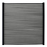WPC (composiet) Fency naturel horizontaal scherm 178 cm breed x ca. 200 cm hoog Ocean met antraciet onderplank
