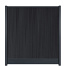 WPC (composiet) Fency naturel verticaal scherm 178 cm breed x ca. 200 cm hoog Carbon met zwarte onderplank