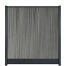 WPC (composiet) Fency naturel verticaal scherm 178 cm breed x ca. 200 cm hoog Ocean met zwarte onderplank