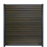 WPC (composiet) Fency Rhombus horizontaal scherm 178 cm breed x ca. 200 cm hoog Chocolat met zwarte onderplank