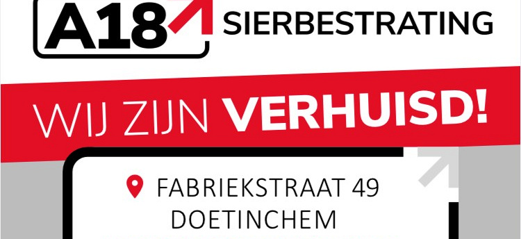 a18 sierbestrating verhuisd